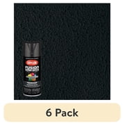 6 pack Krylon Fusion All-In-One Hammered, Black, 12 oz