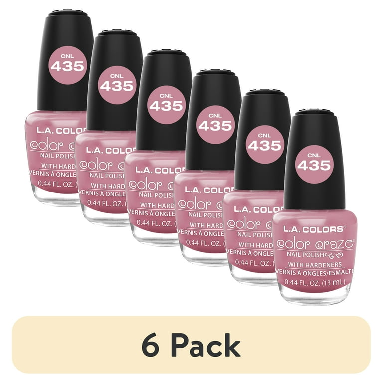 6 pack) L.A. COLORS Color Craze Nail Polish, Bubble Bath, 0.44 fl