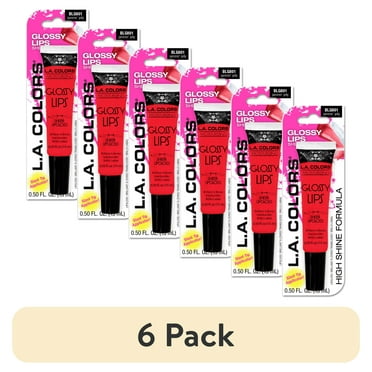 (6 pack) L.A. COLORS Glossy Lips&nbsp; Hydrating & Nourishing Highshine Sheer Tube Lip Gloss, Jammin' Jelly