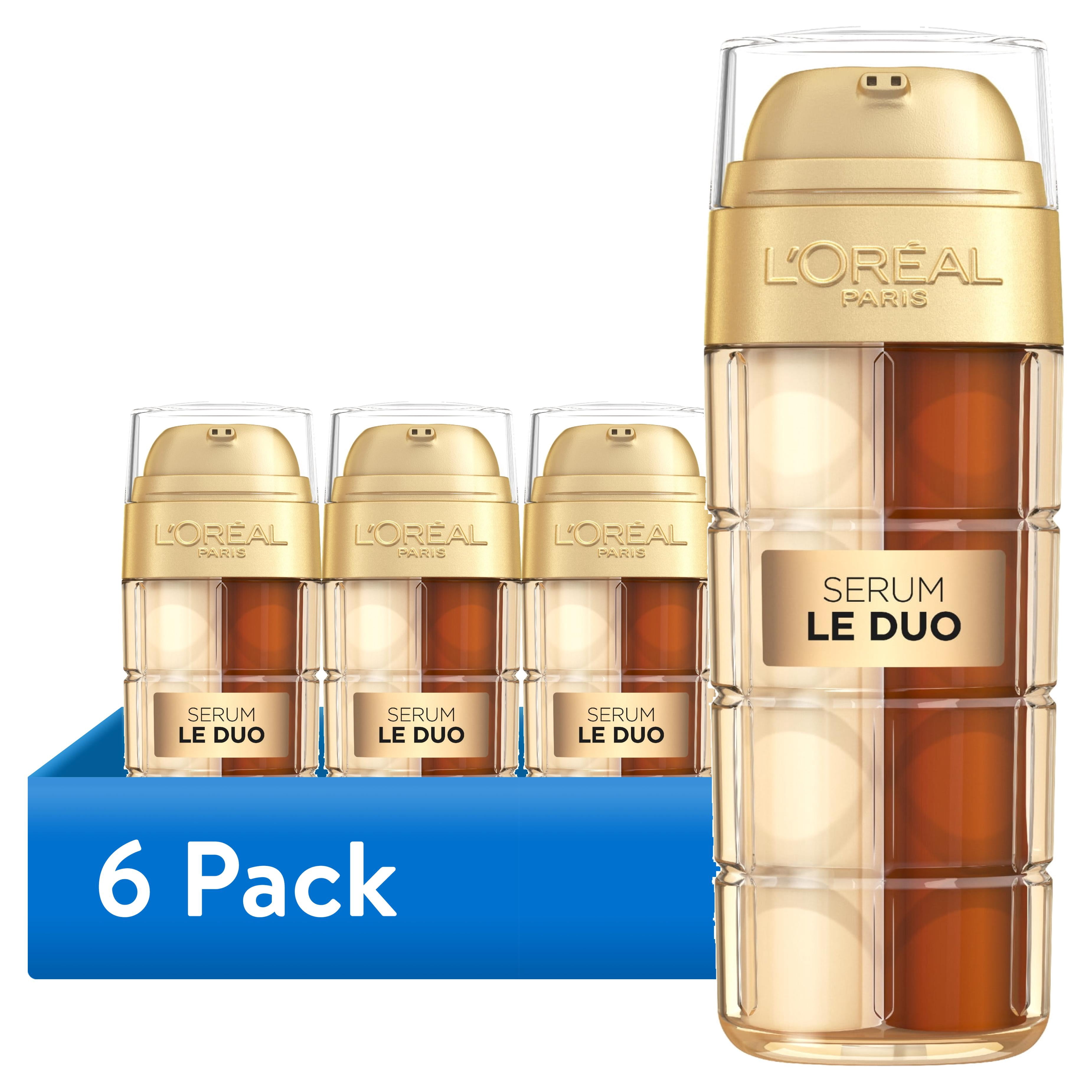 (6 pack) L'Oreal Paris Age Perfect Serum Le Duo, Brightening, Firming and Anti-Aging Serum for Face with Vitamins B3 and C, 1.0 fl. oz.