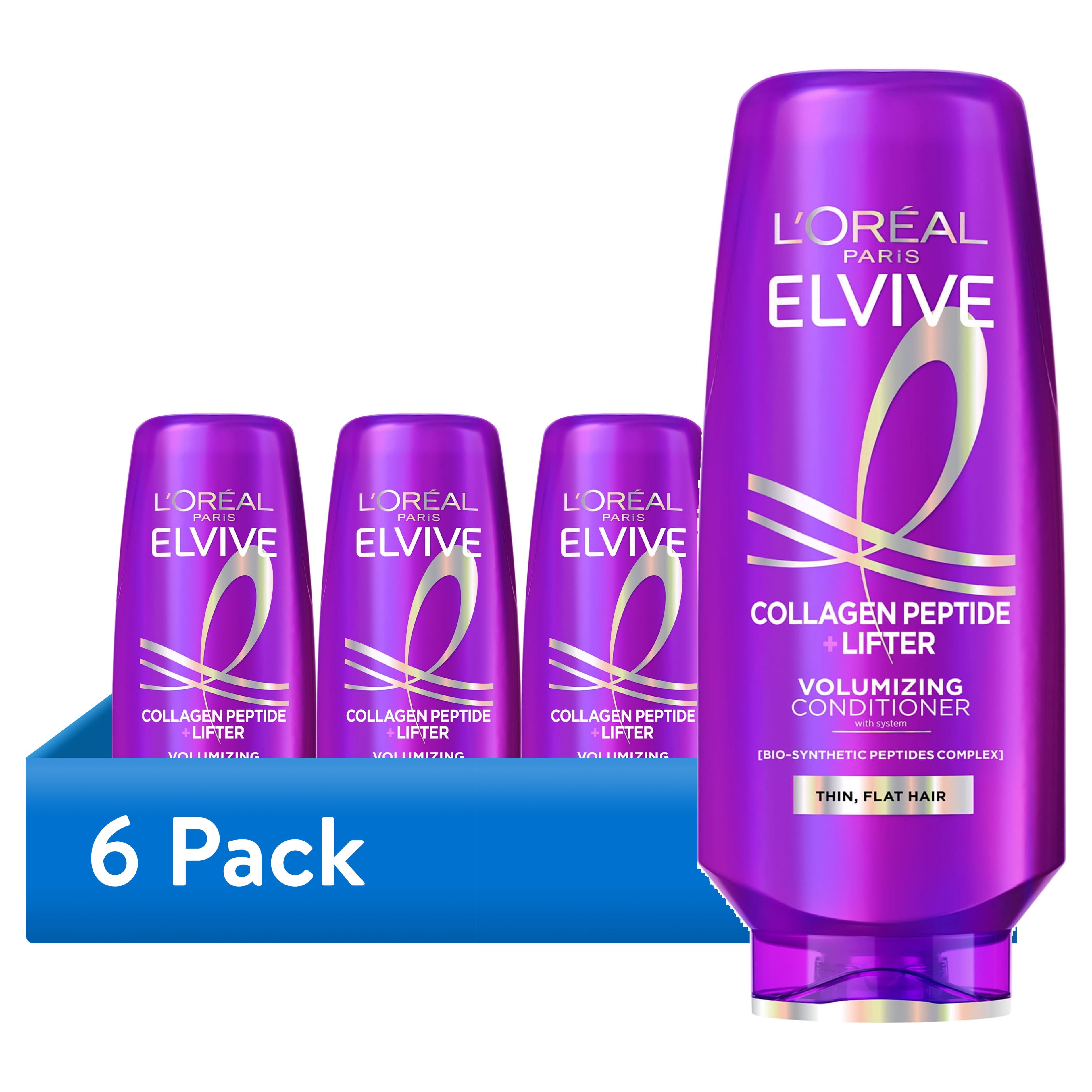 (6 pack) L'Oreal Paris Elvive Collagen Peptide Volumizing Hair Conditioner, 13.5 fl oz