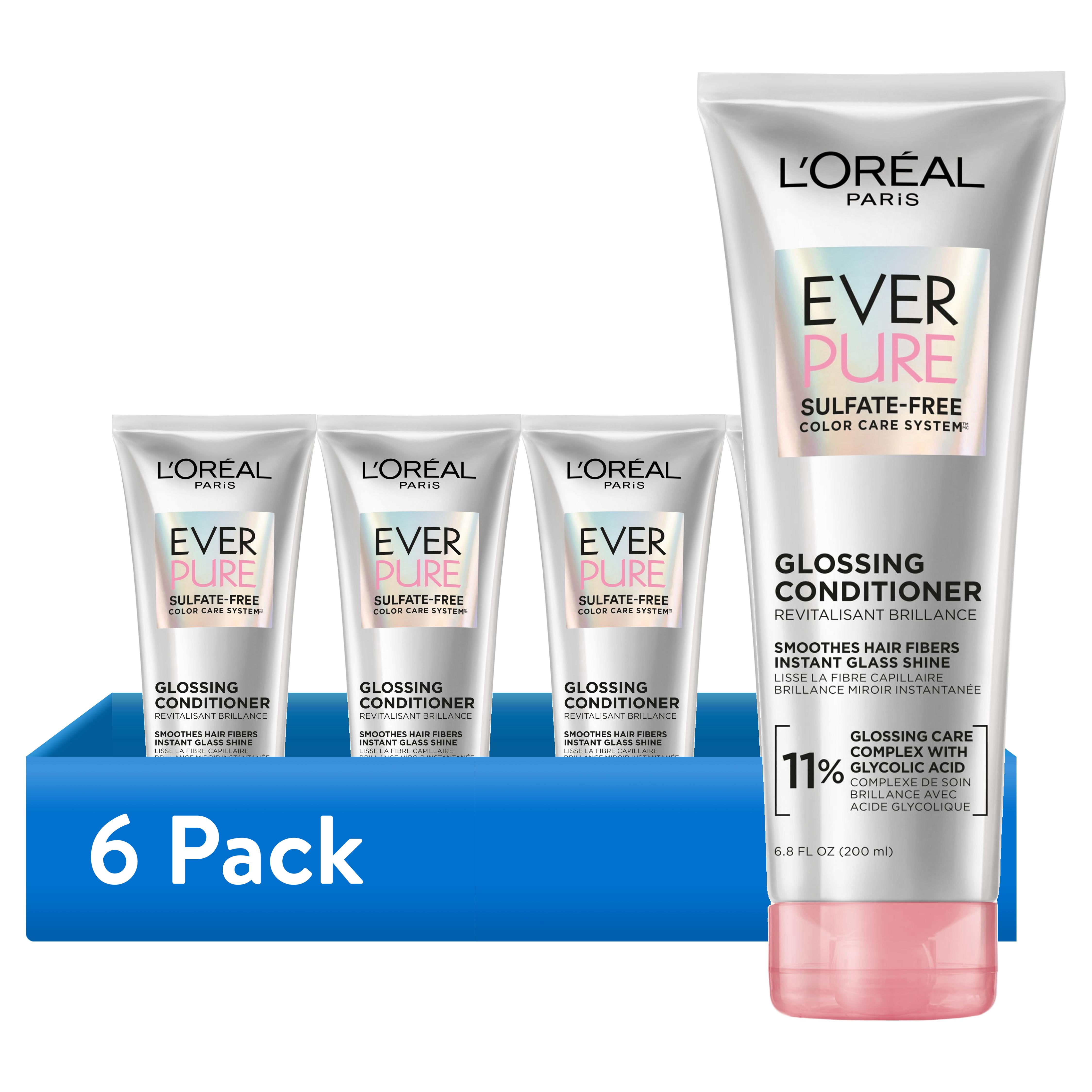 (6 pack) L'Oreal Paris Ever Pure Glossing Conditioner, Sulfate Free Hair Conditioner, 6.8 fl oz