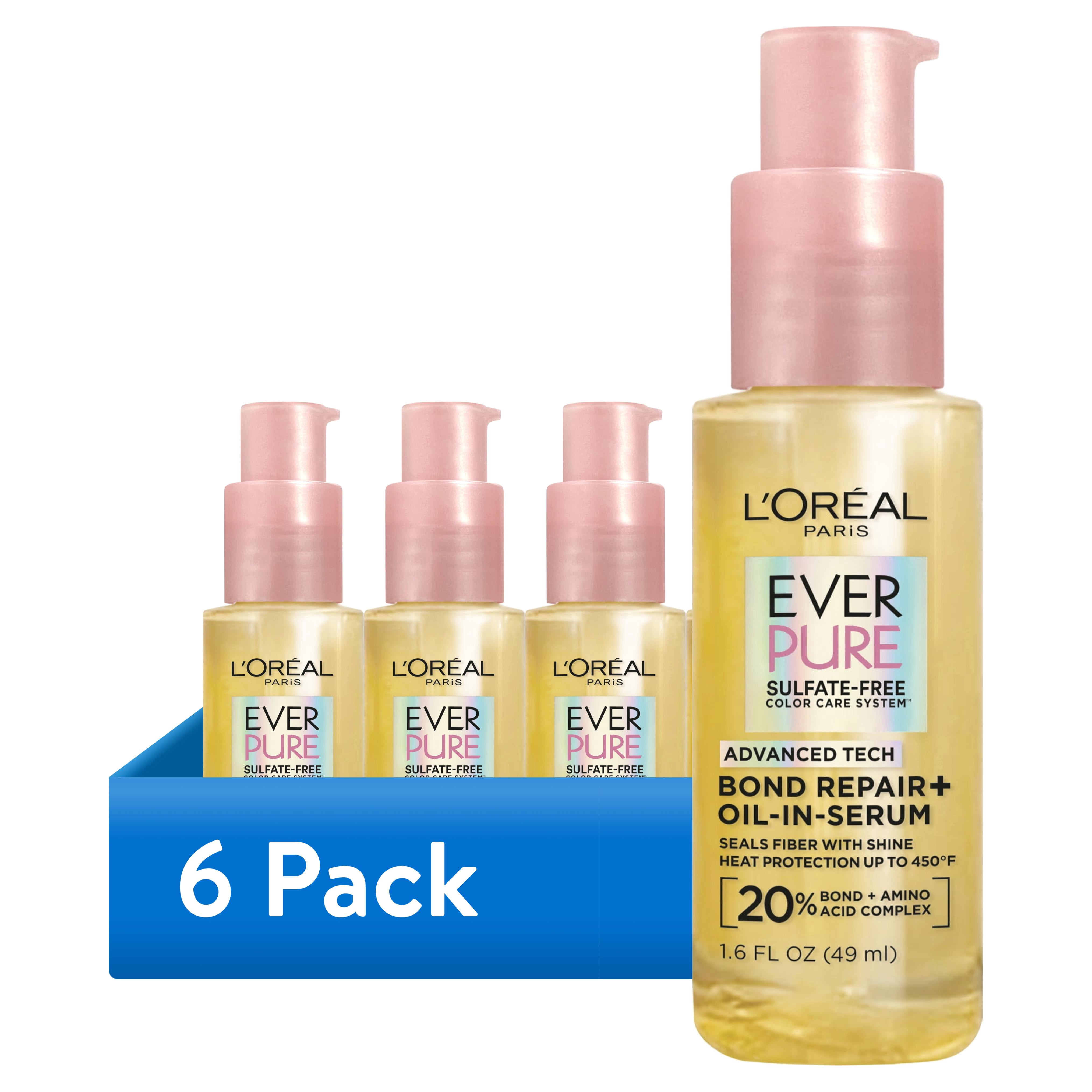 (6 pack) L'Oreal Paris EverPure Bond Repair Oil-in-Serum Hair Repair for Strength and Shine, 1.6 fl oz