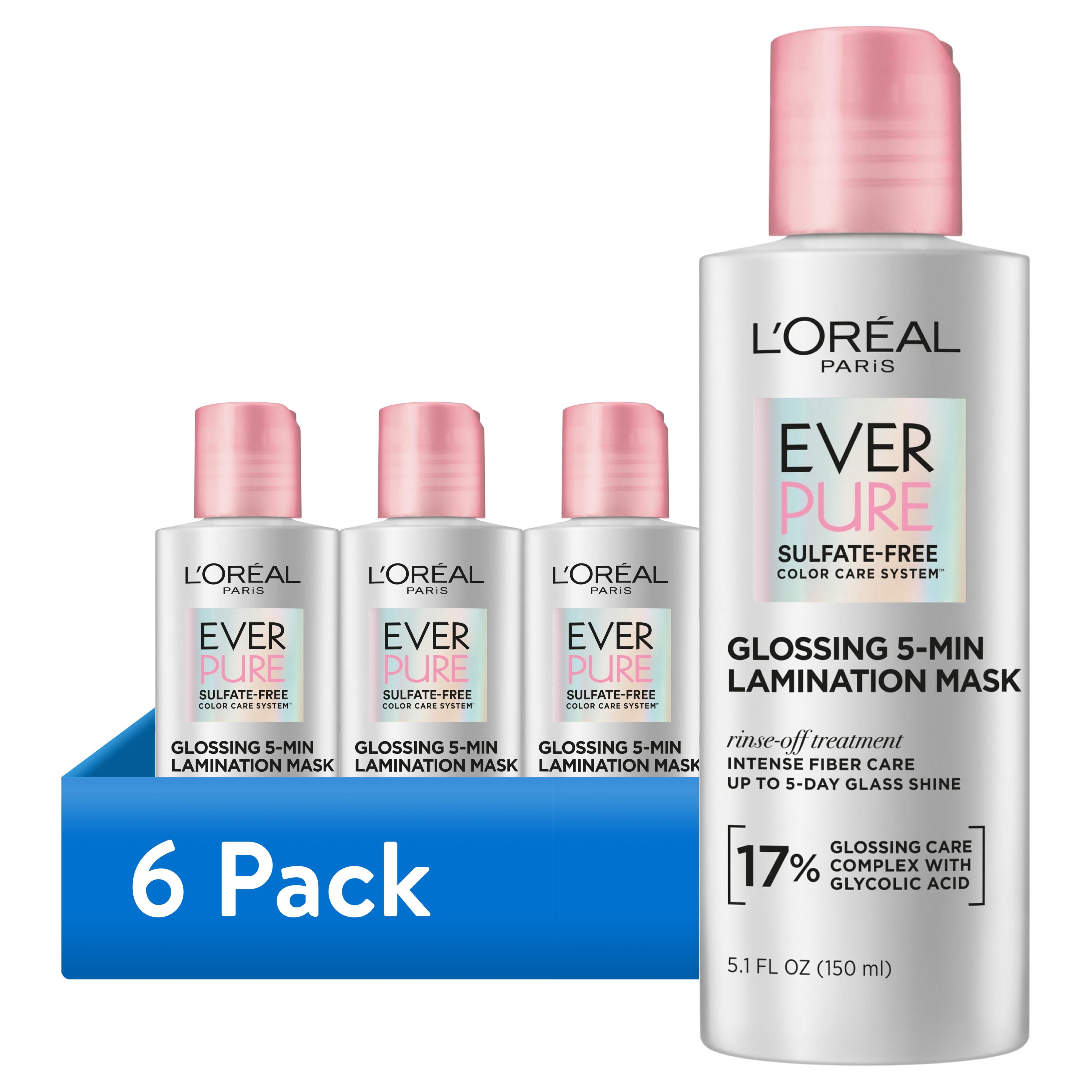 (6 pack) L'Oreal Paris EverPure Glossing Mirror Shine Mask, 5.1 fl oz