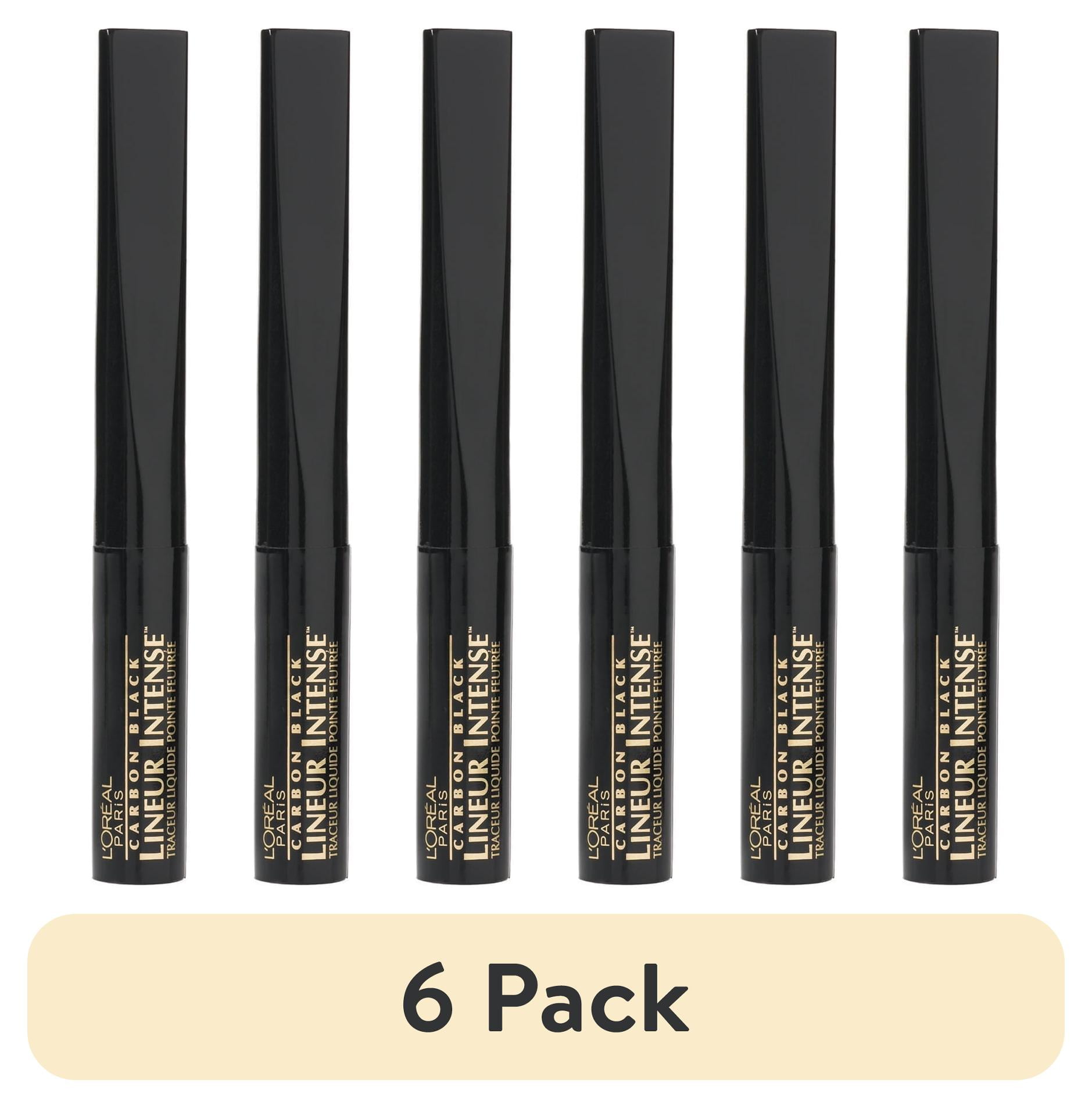(6 pack) L'Oreal Paris Lineur Intense Felt Tip Liquid Eyeliner, Carbon Black