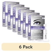 6 pack LUMIFY Preservative Free Redness Reliever Eye Drops, For Whiter and Brighter Looking Eyes, 20 Single Use Vials