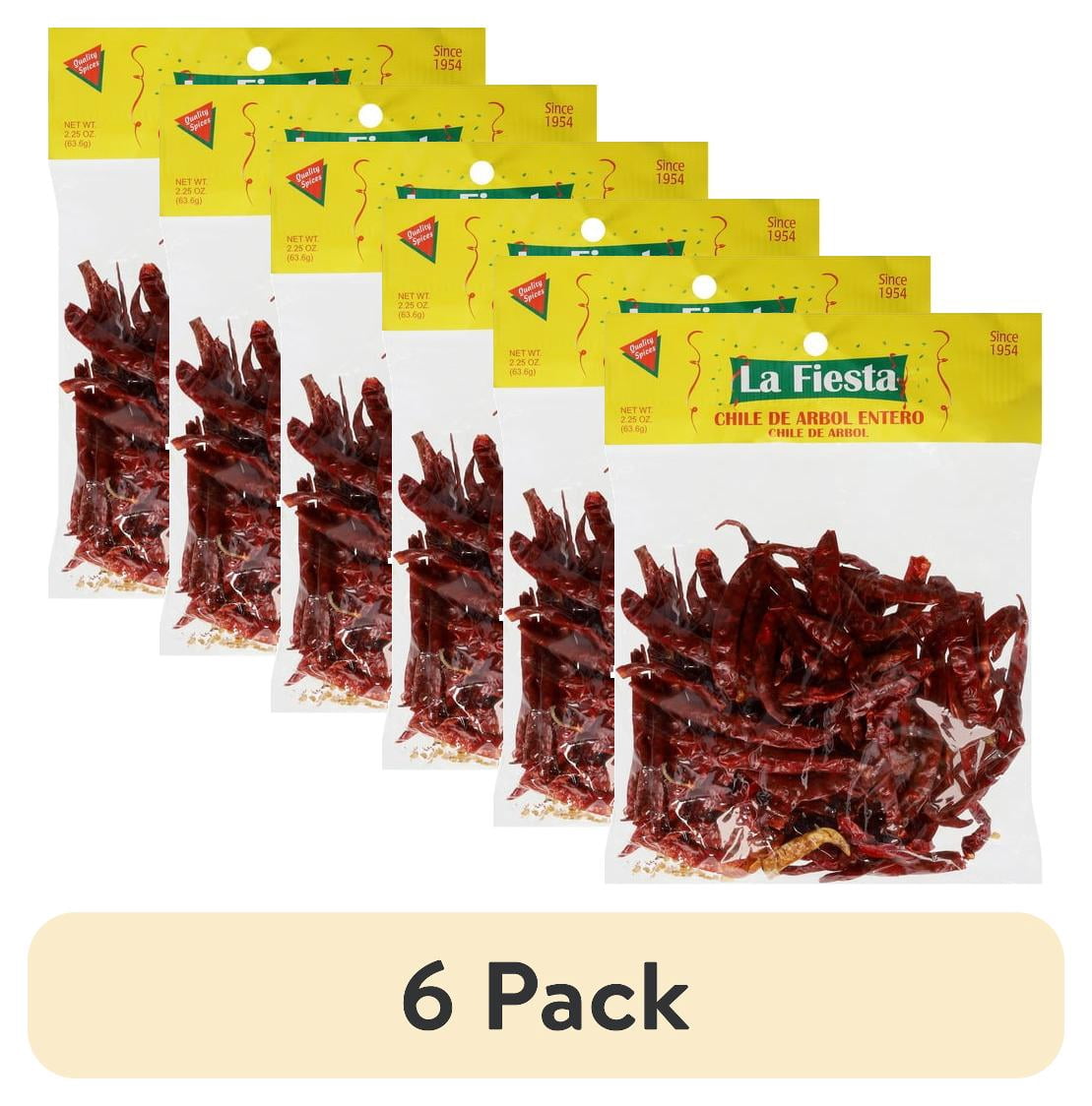 (6 pack) La Fiesta  Chile De Arbol  2.25 Oz