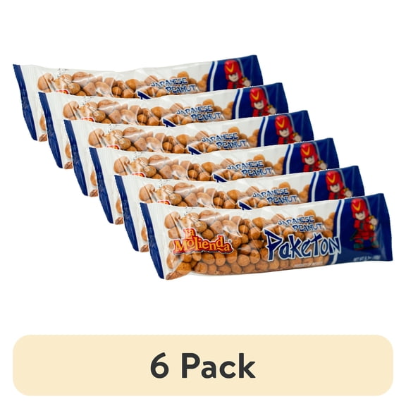 (6 pack) La Molienda Japanese Paketon Peanuts, Mexican Traditional Nut Treat, 6.3 oz
