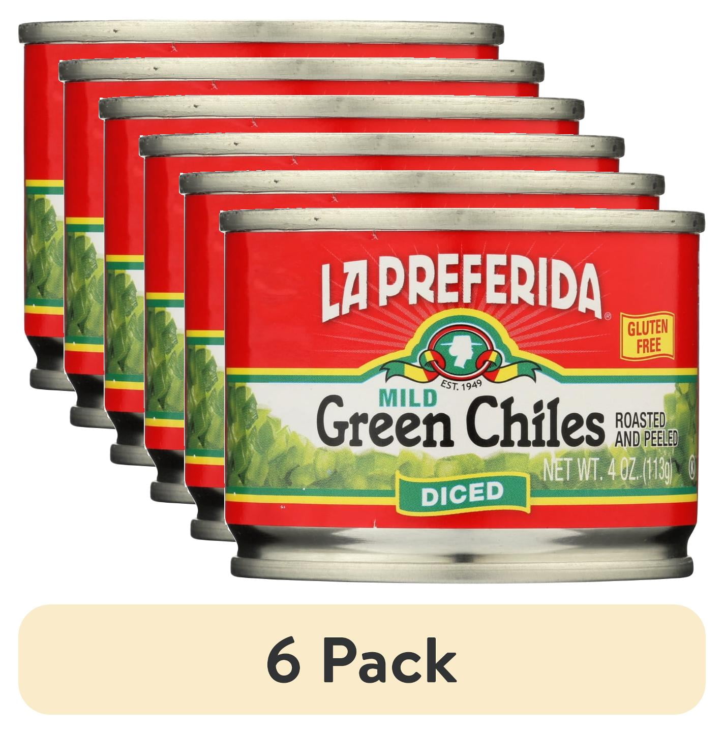 (6 pack) La Preferida Diced Green Chiles, 4 Oz