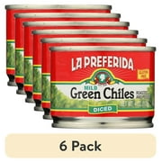 (6 pack) La Preferida Diced Green Chiles, 4 Oz
