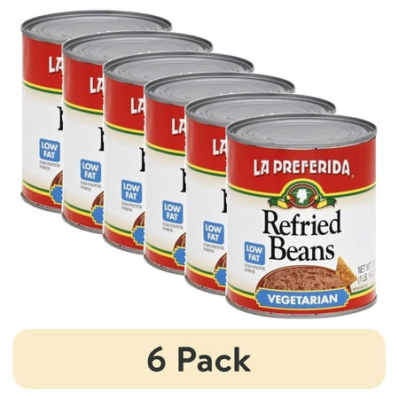 (6 pack) La Preferida Vegetarian Refried Beans, 30 Oz