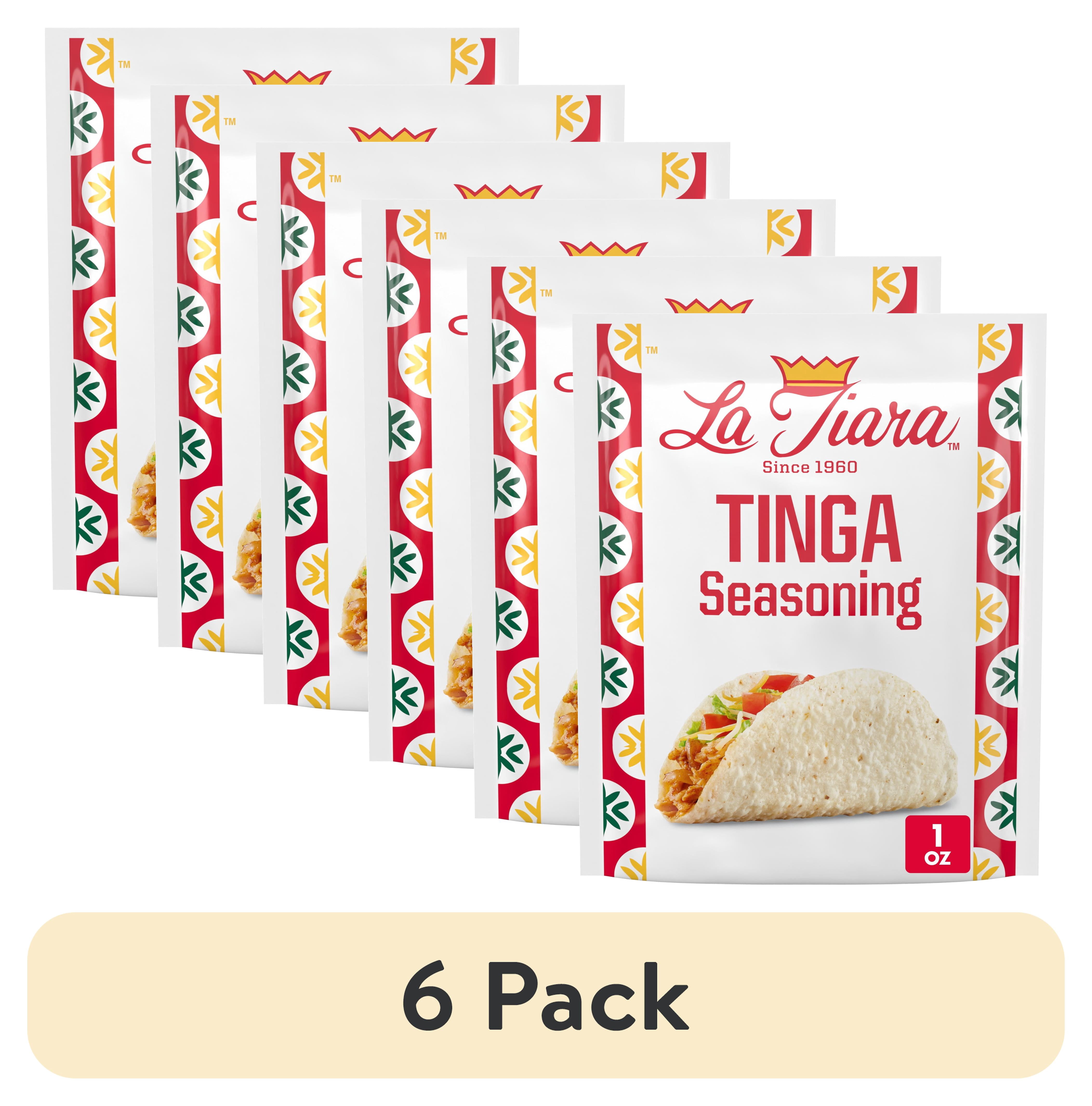 (6 pack) La Tiara Tinga Seasoning Mix, Spices and Seasonings, 1 oz