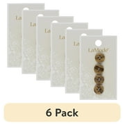 6 pack LaMode Round Buttons, 1/2 12mm, 4 Piece, Beige