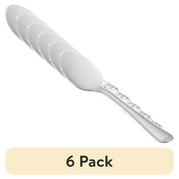 (6 pack) Lace Stainless Steel Adult Teaspoon, 4-Piece Set, Silver