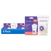 6 pack Lansinoh Breastmilk Storage Bags, 50 Count, Baby Essentials, Fast Freeze & Thaw Breast Milk Bags for Baby Bottle Feeding, Superior Strength & Stretch, 6 Ounce