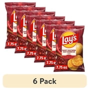 (6 pack) Lay's Southern Sweet Heat Barbecue Flavored Potato Chips, 7.75 oz Bag