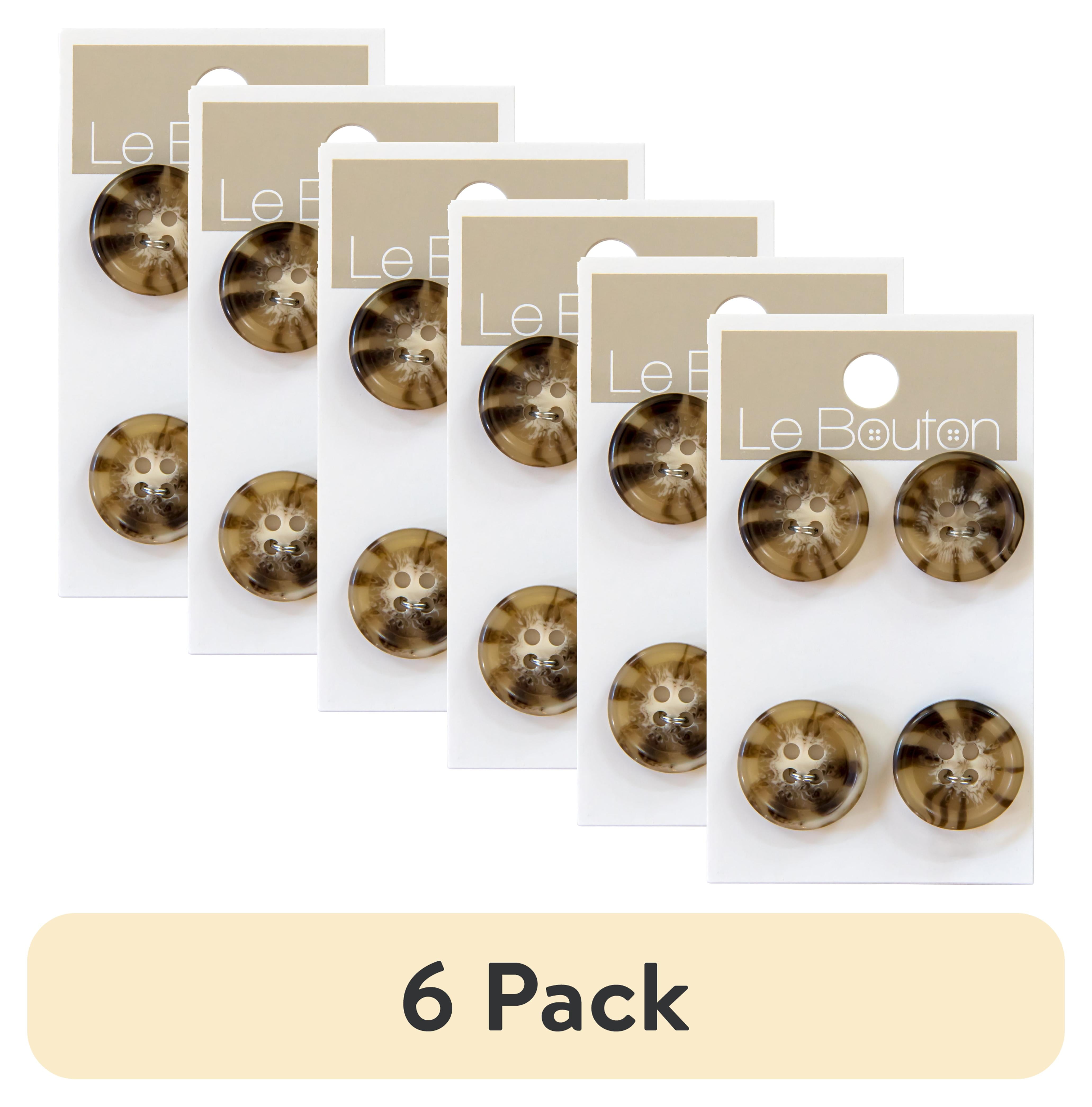 (1 pack) Le Bouton Beige 3/4" 4-Hole Buttons, 4 Pieces, 100% Urea