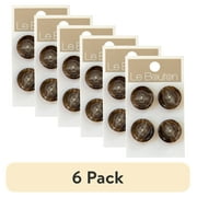 (6 pack) Le Bouton Brown 3/4" 4-Hole Buttons, 4 Pieces, 100% Urea