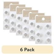 (6 pack) Le Bouton White 3/8" Shank Buttons, 6 Pieces, 100% Polyester