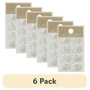 (6 pack) Le Bouton White Assorted Sew Thru Shirt Buttons are the economical way to save your shirts, 8 Pieces
