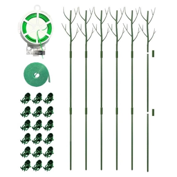 6-pack Length 110cm Plant Support Bars Indoor Outdoor Garden Plant Use