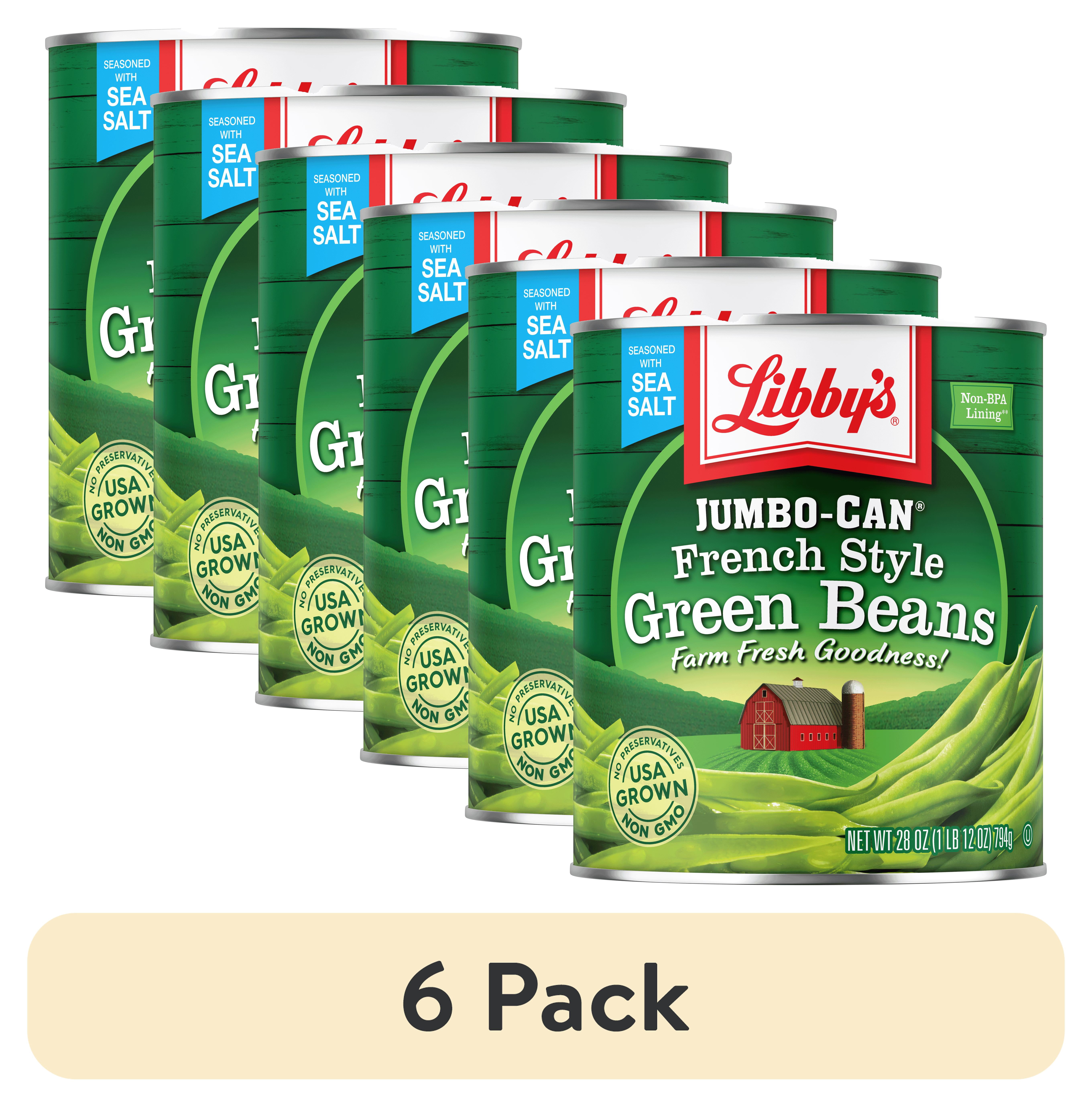(6 pack) Libby's Canned French Style Green Beans, 28 oz