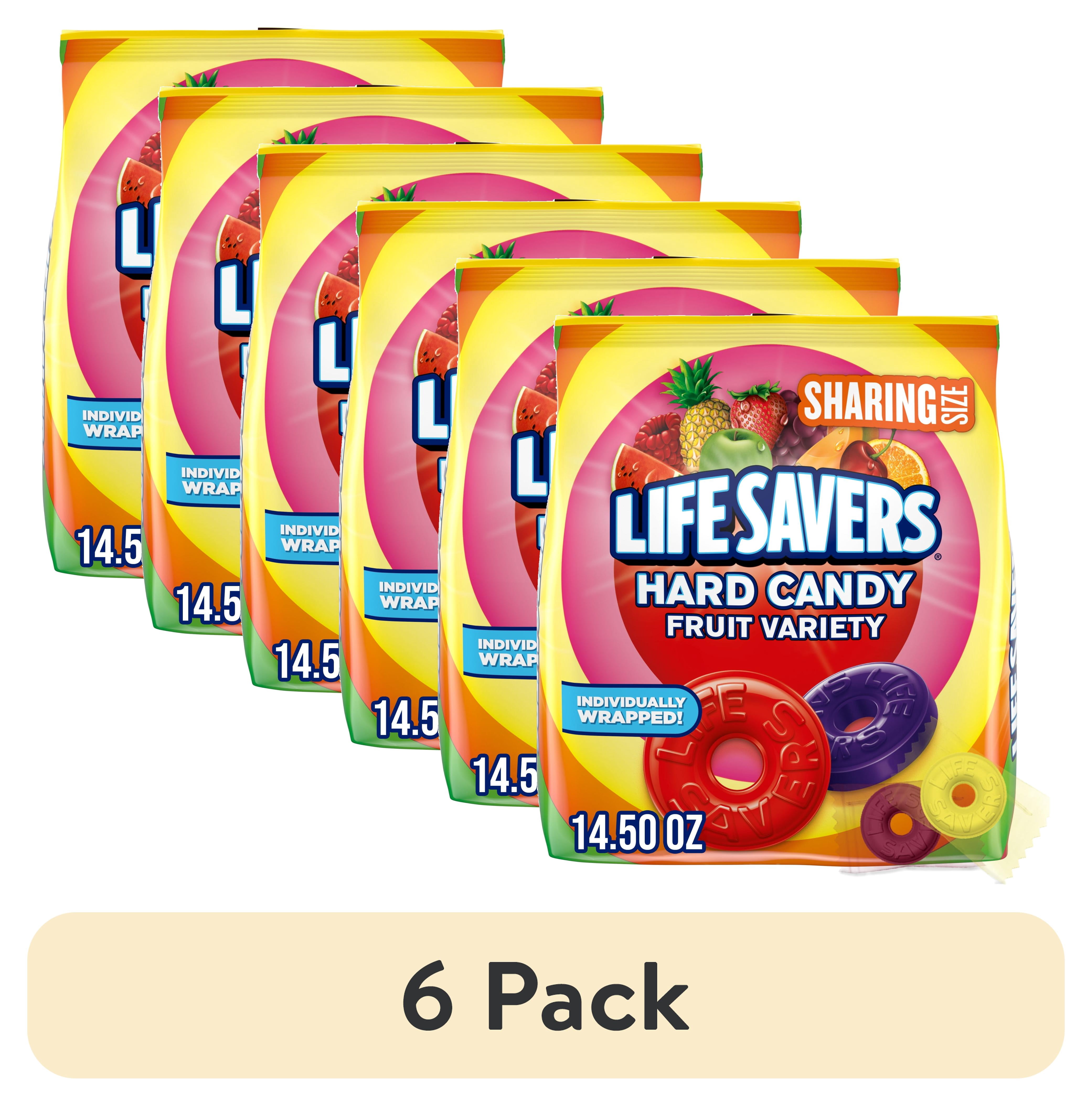 6 pack) Life Savers Hard Candy Fruit Variety Candy Bag, Sharing