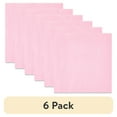 thumbnail interactive-video image 1 of (6 pack) 6.5" x 6.5" Disposable Light Pink Paper Napkins, 24 Count, by Way To Celebrate, 1 of 8