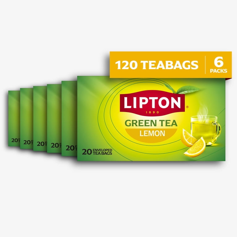 Lipton品 6 pack) Lipton Lemon Green Tea Bags, 20 Count - Walmart.com
