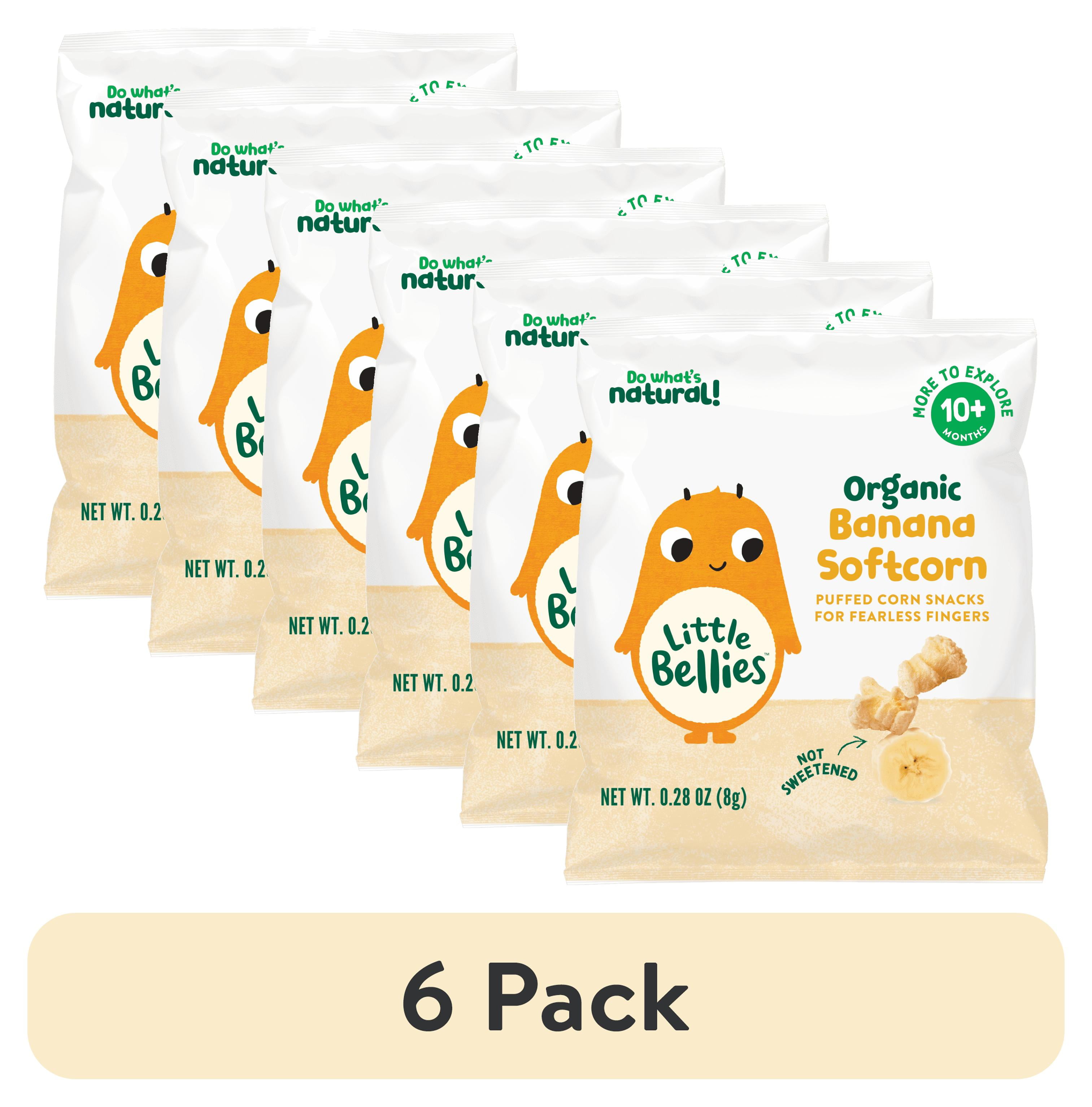 (6 pack) Little Bellies Organic Banana Softcorn Snack, 0.28 oz Bag