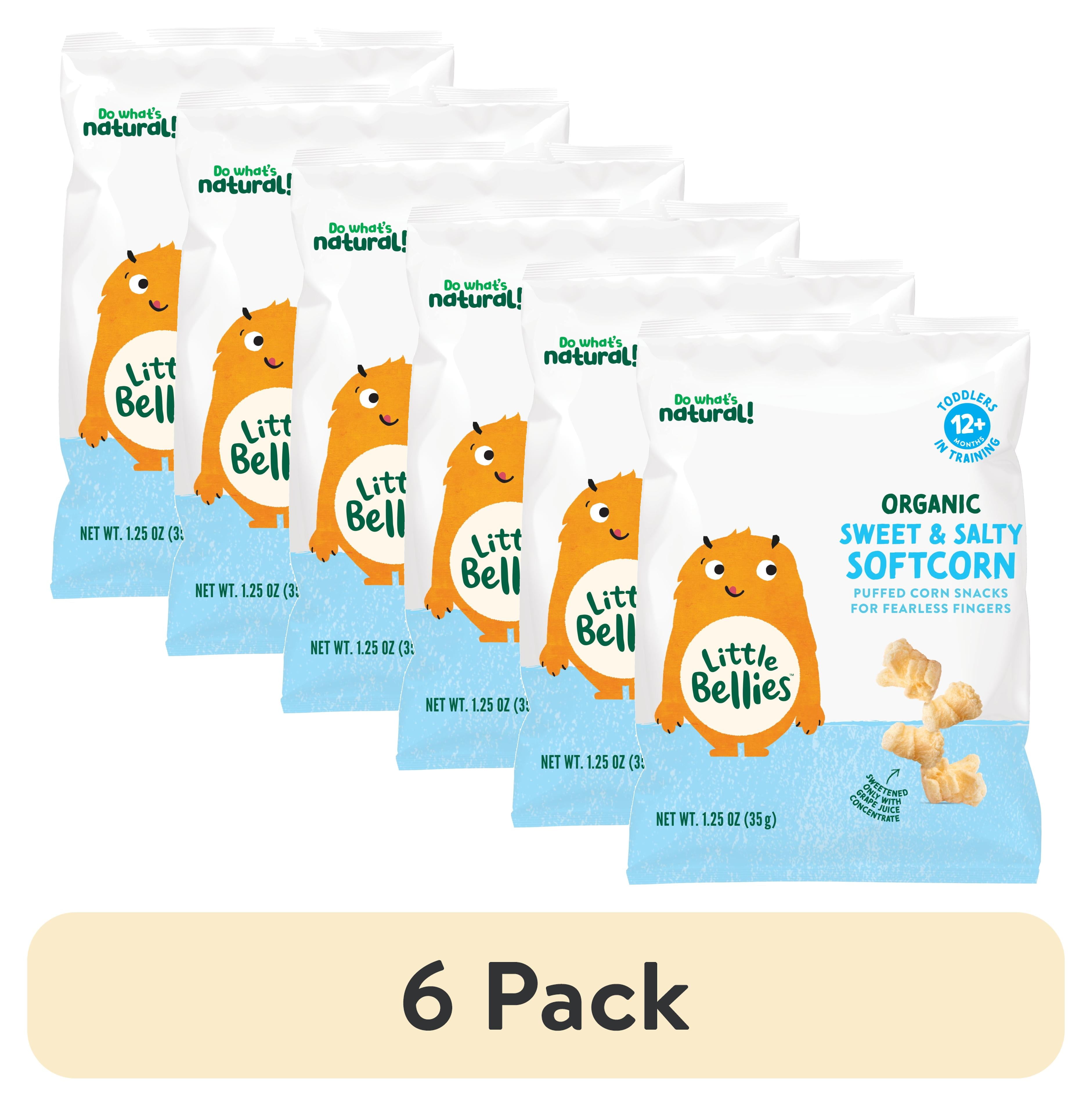 (6 pack) Little Bellies Organic Sweet & Salty Softcorn 1.25 oz