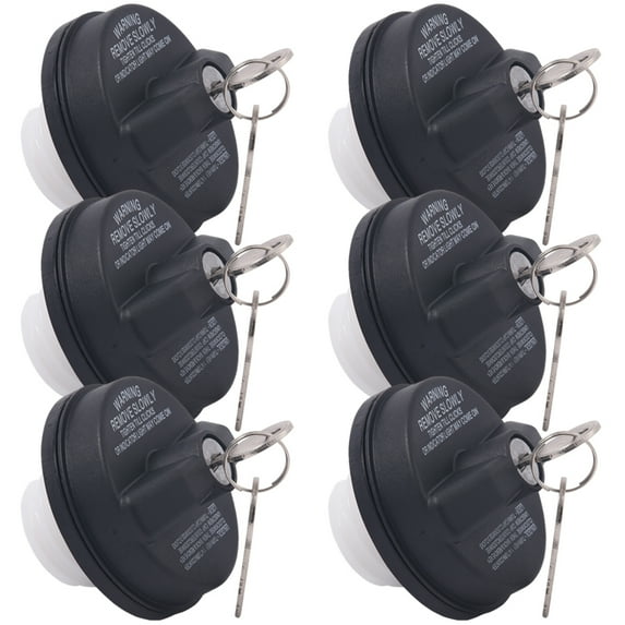 6 pack Locking Gas Cap For Chevy Silverado Cruze Express Malibu Colorado Suburban Tahoe Equinox &Toyota Honda GMC Nissan Subaru Acura Buick Cadillac Lexus Saturn Mitsubishi, Lock Fuel Cap