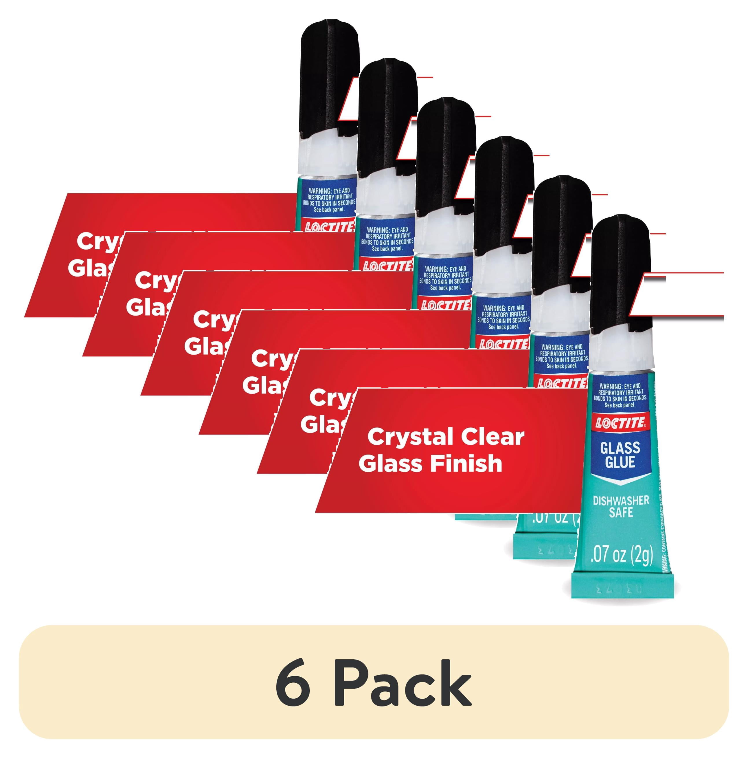 (6 pack) Loctite Glass Glue, Pack of 1, Clear 0.07 oz Tube