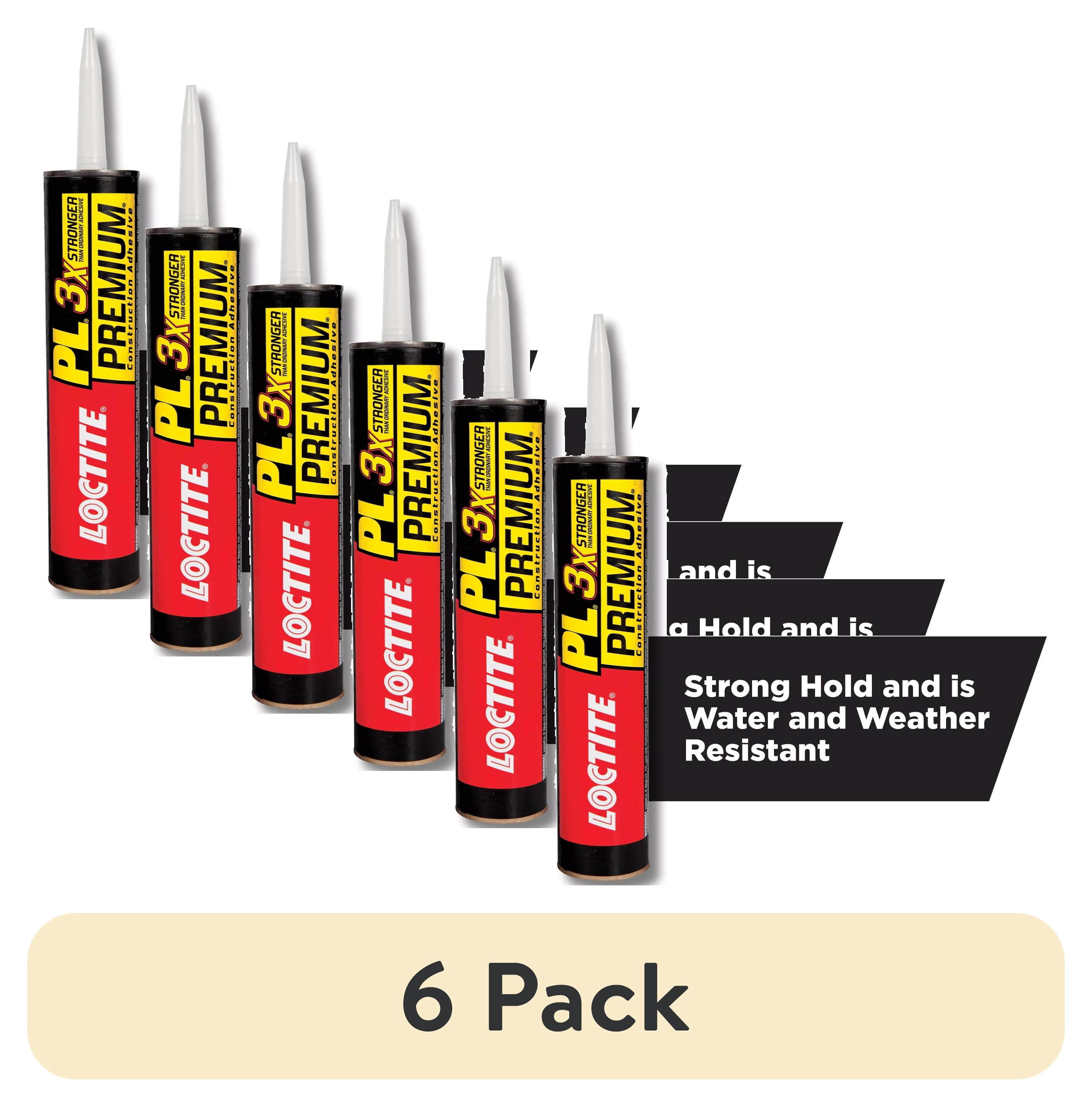 (6 pack) Loctite Pl Premium Polyurethane Construction Adhesive Pack of 1, Tan 10 fl oz Cartridge