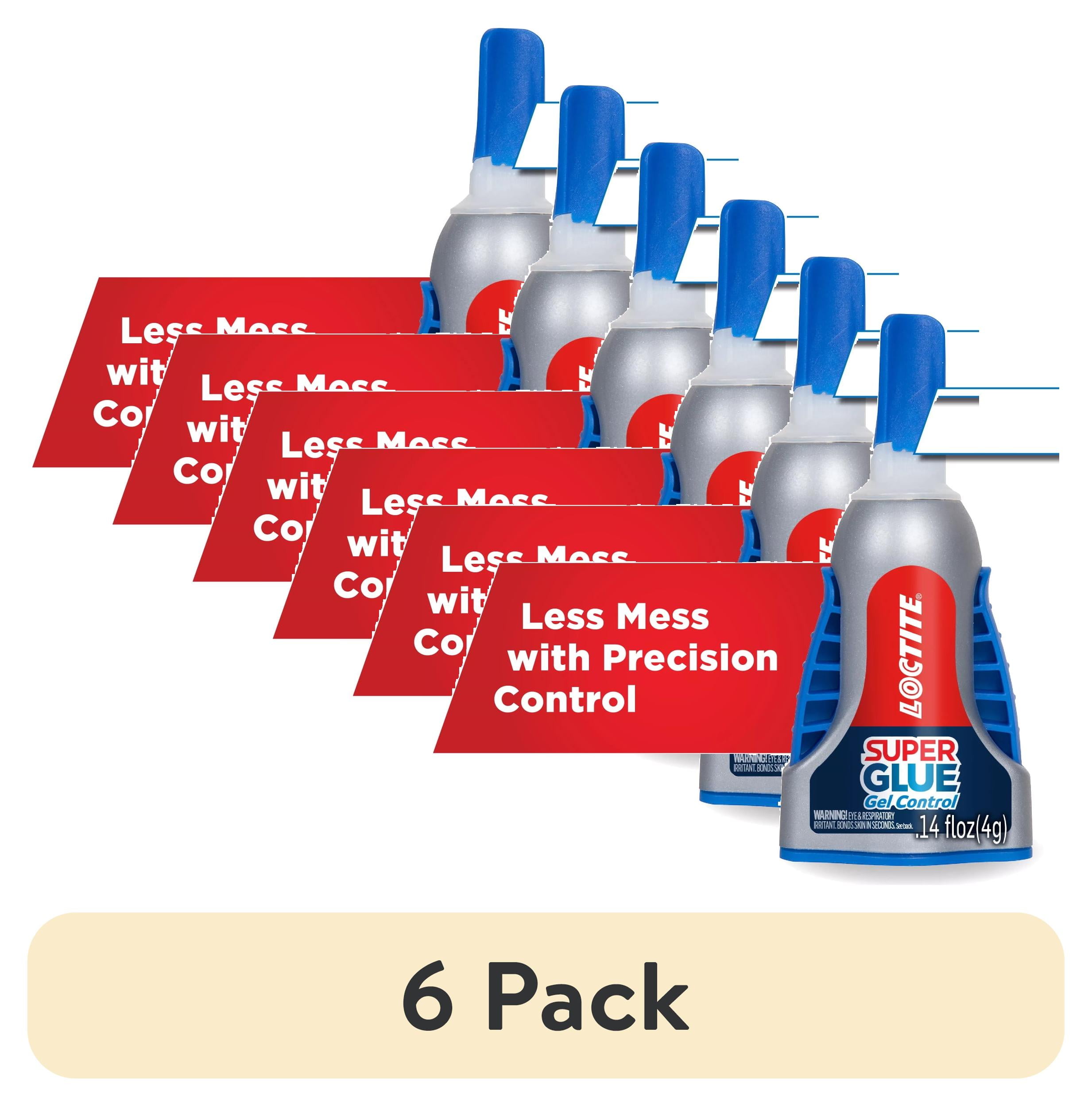 (6 pack) Loctite Super Glue Gel Control, Pack of 1, Clear 0.14 fl oz Bottle