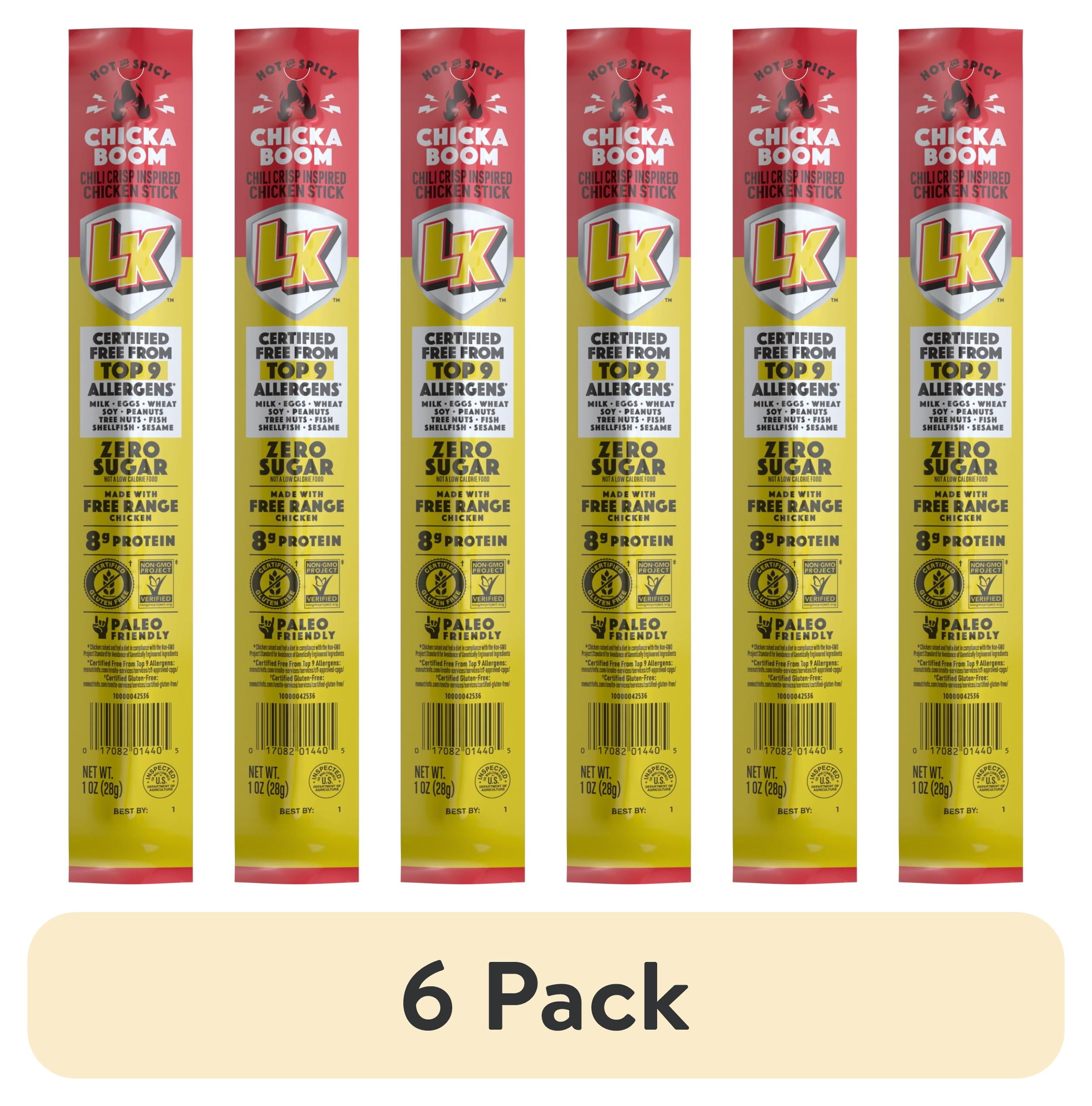 (6 pack) Lorissa's Kitchen Chili Crisp Inspired Chicken Stick, 1 Ounce, Certified Free from Top 9 Allergens