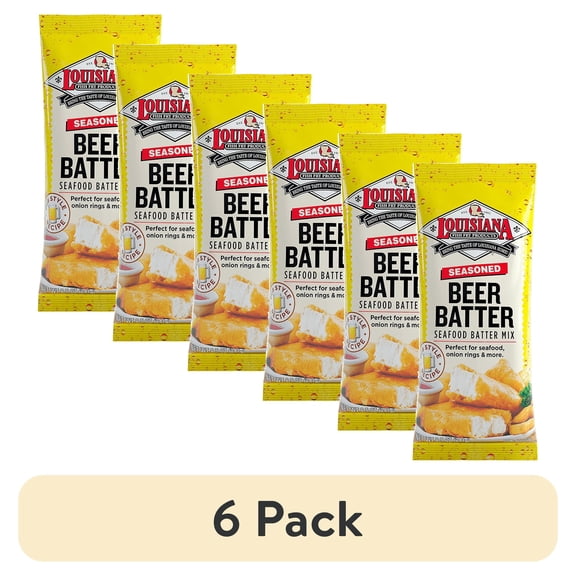 (6 pack) Louisiana Fish Fry Products Seasoned Beer Batter Mix 8.5oz, PACK OF 1