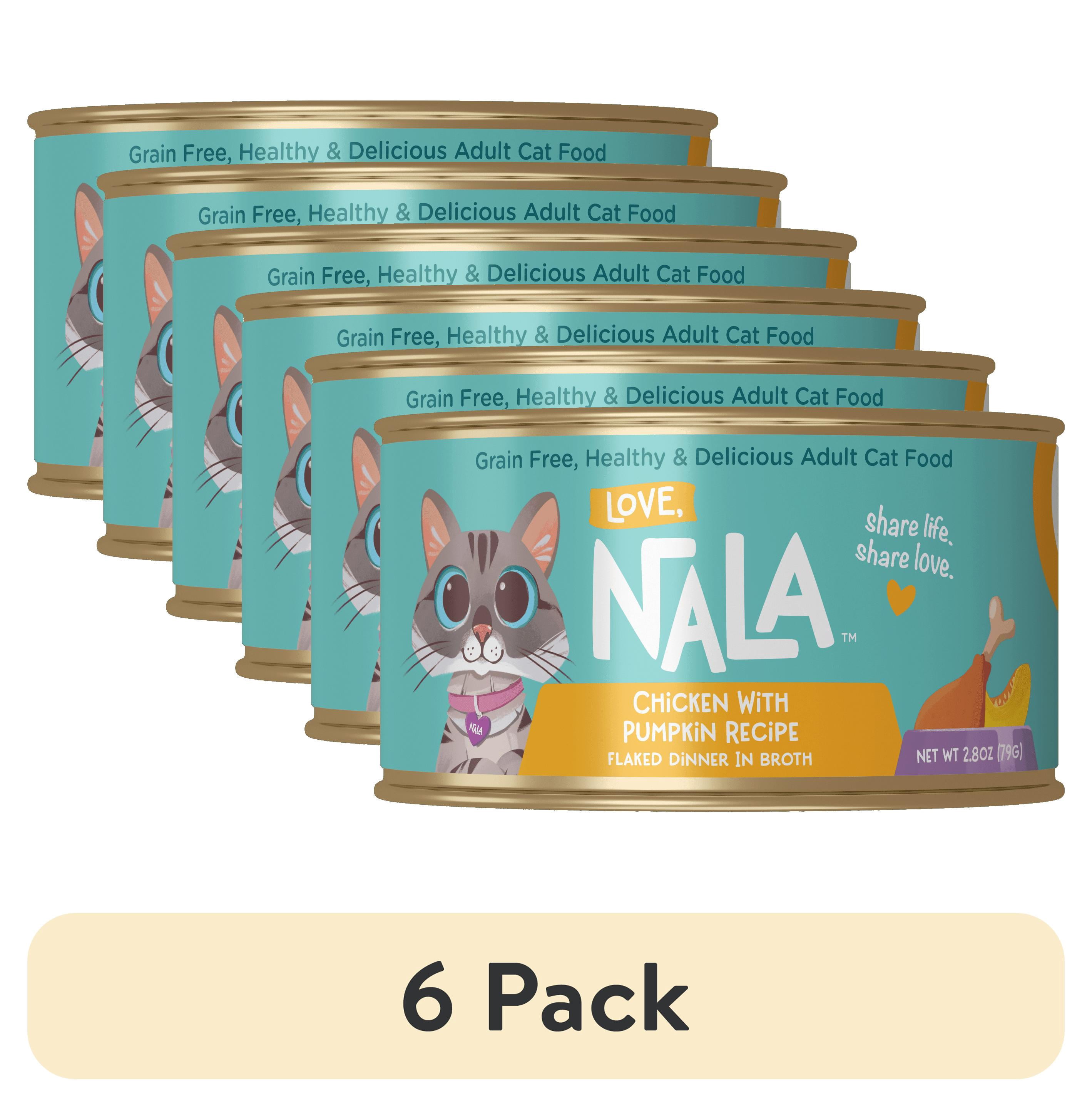 (6 pack) Love, Nala Flaked Chicken with Pumpkin Recipe in Broth Adult Wet Cat Food