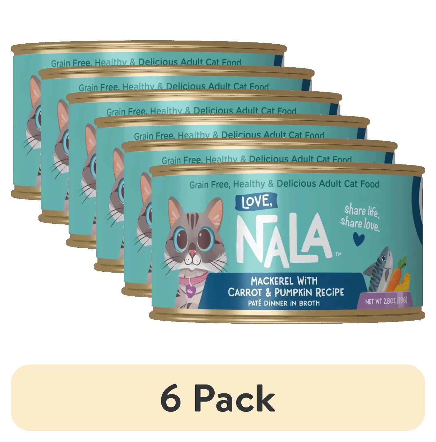 (6 pack) Love, Nala Mackerel Pate with Carrot & Pumpkin Recipe in Broth Adult Cat Food
