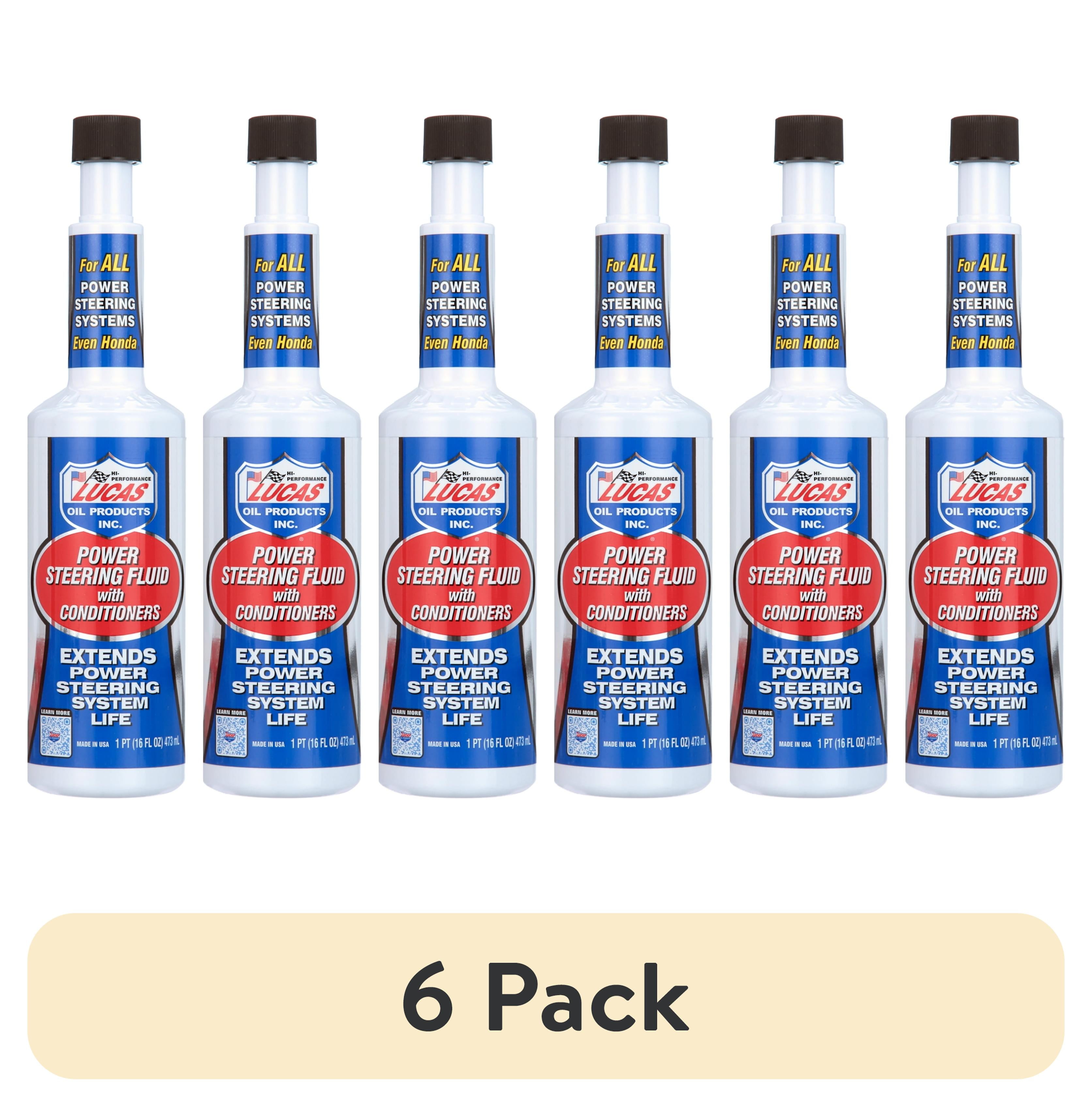 (6 pack) Lucas Oil 10442 Power Steering Fluid with Conditioners 16 Ounce Bottle