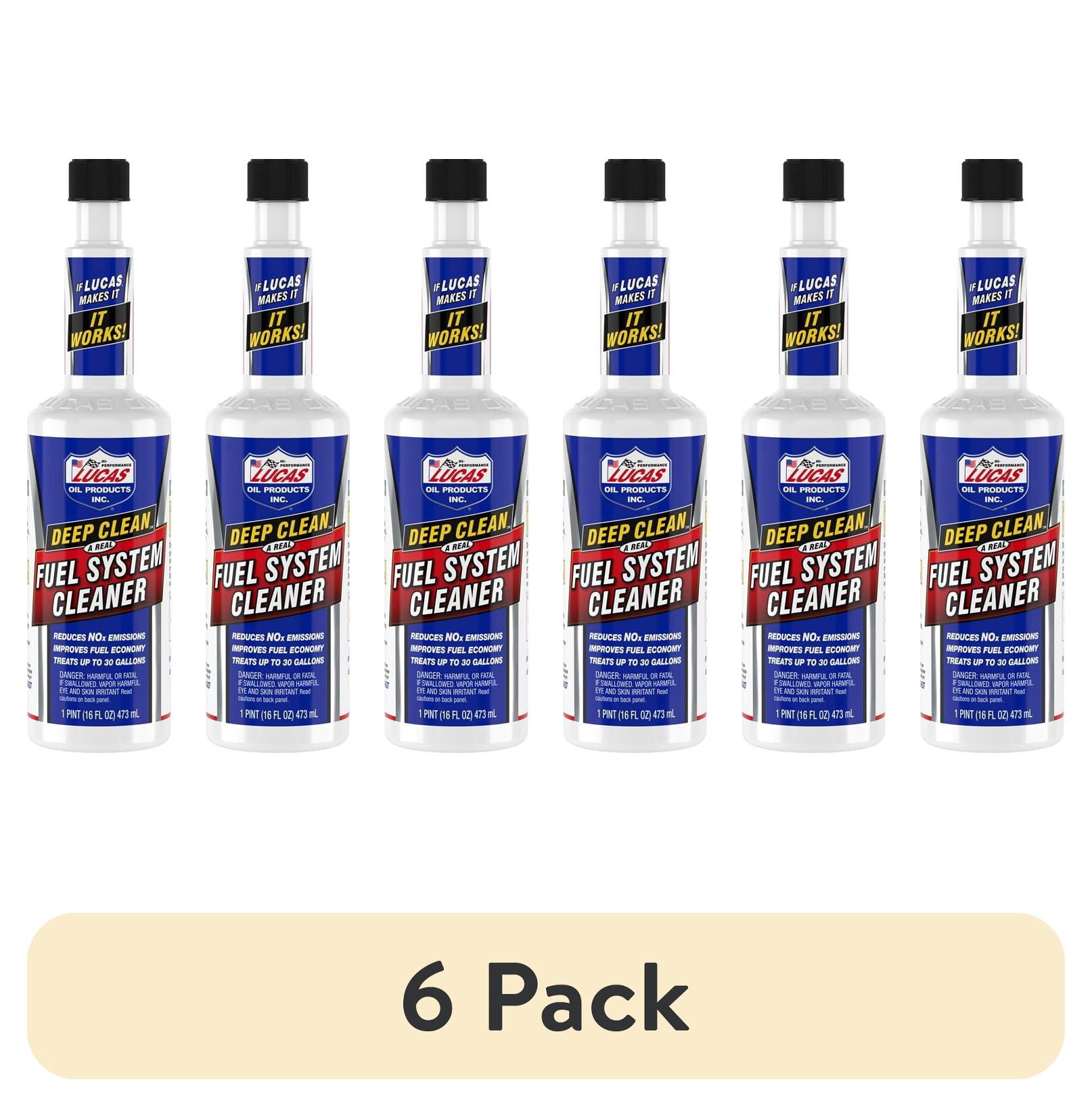 (6 pack) Lucas Oil 10512 Deep Clean Fuel System Cleaner Performance Additive 16 Ounce