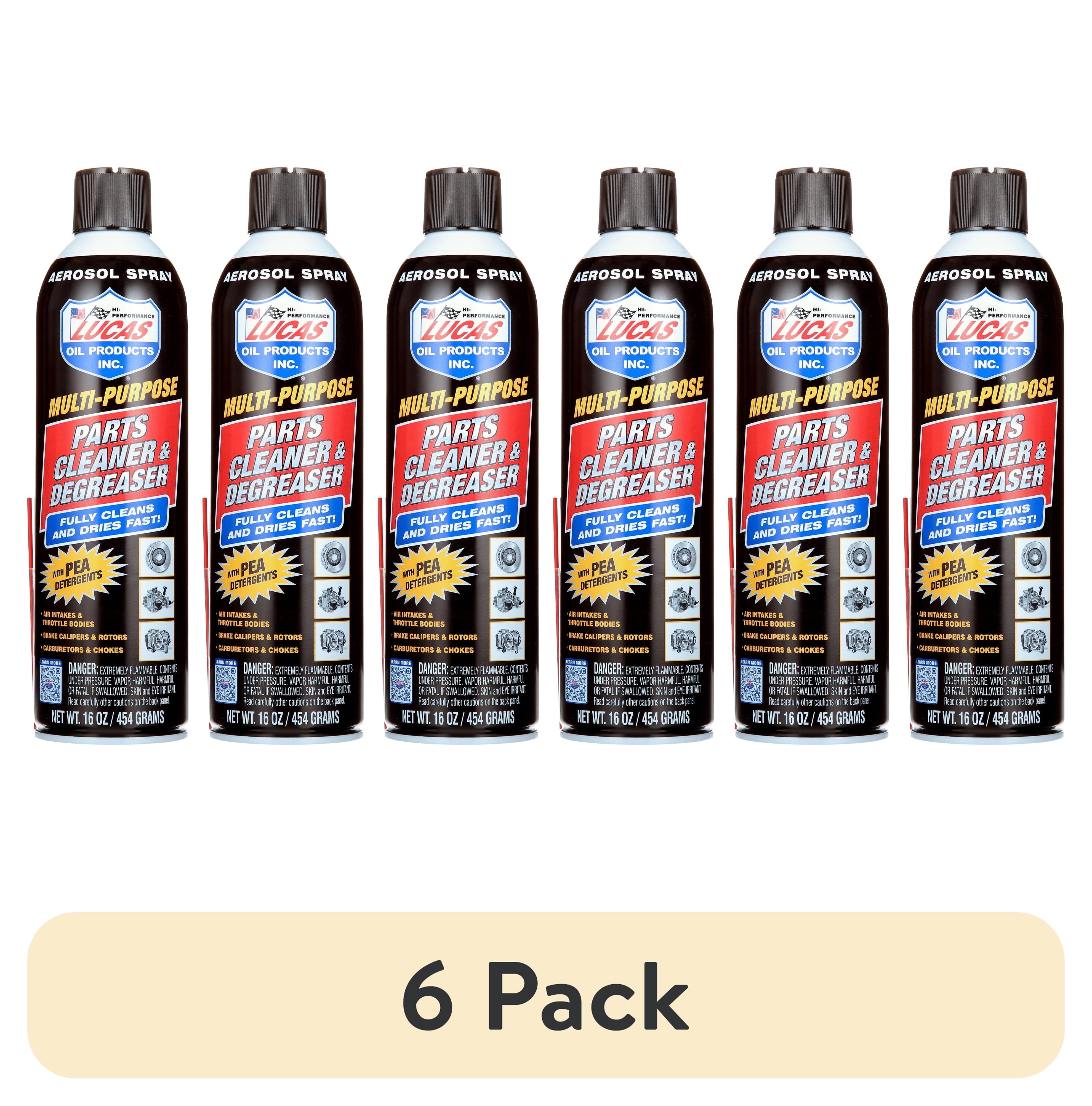 (6 pack) Lucas Oil 11115 Multi-Purpose Parts Cleaner and Degreaser Aerosol 16 Ounce