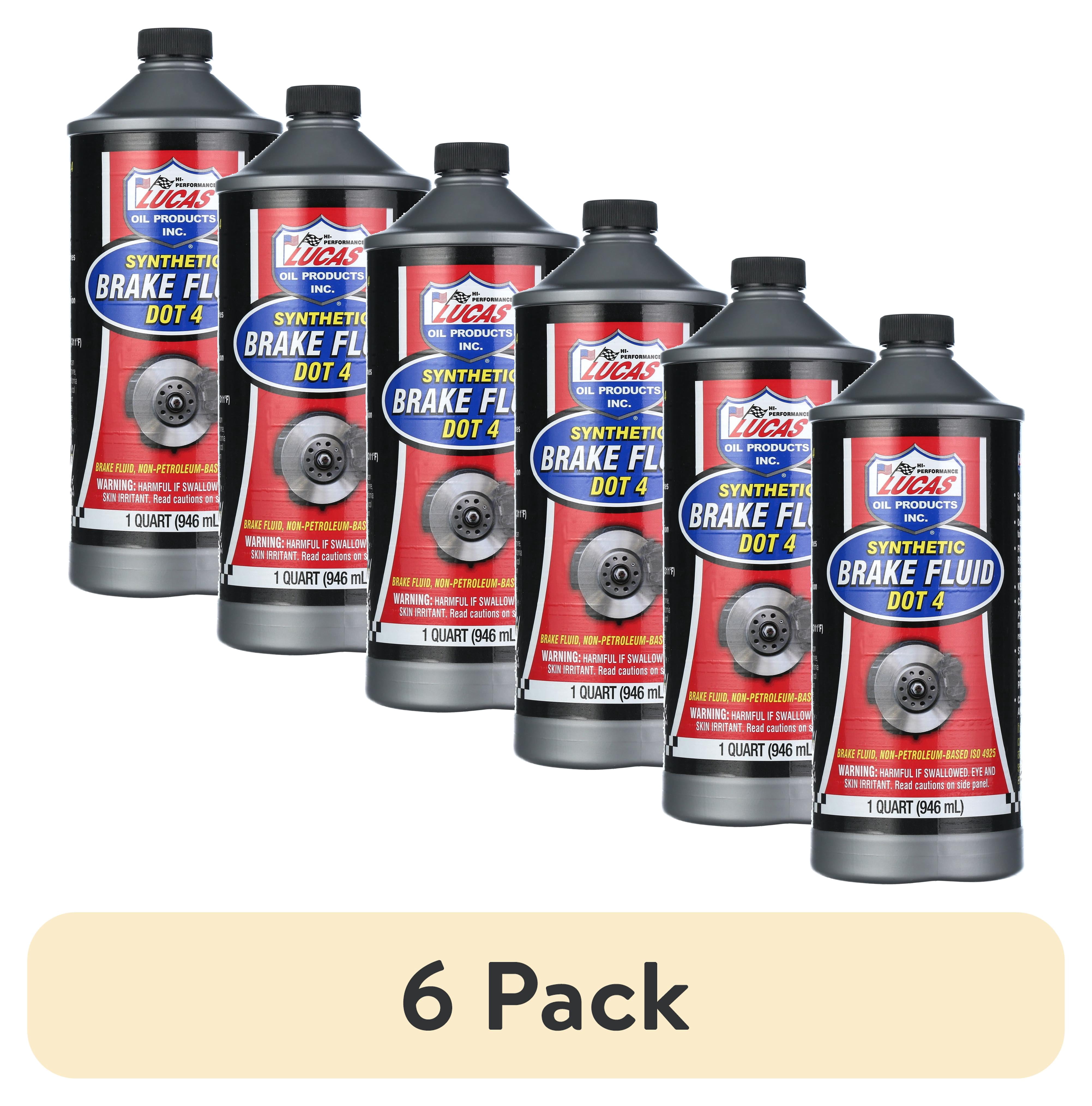(6 pack) Lucas Oil for vehicles using DOT 4 Brake Fluid 32 oz, 3.50 x 3.50 x 8.00"