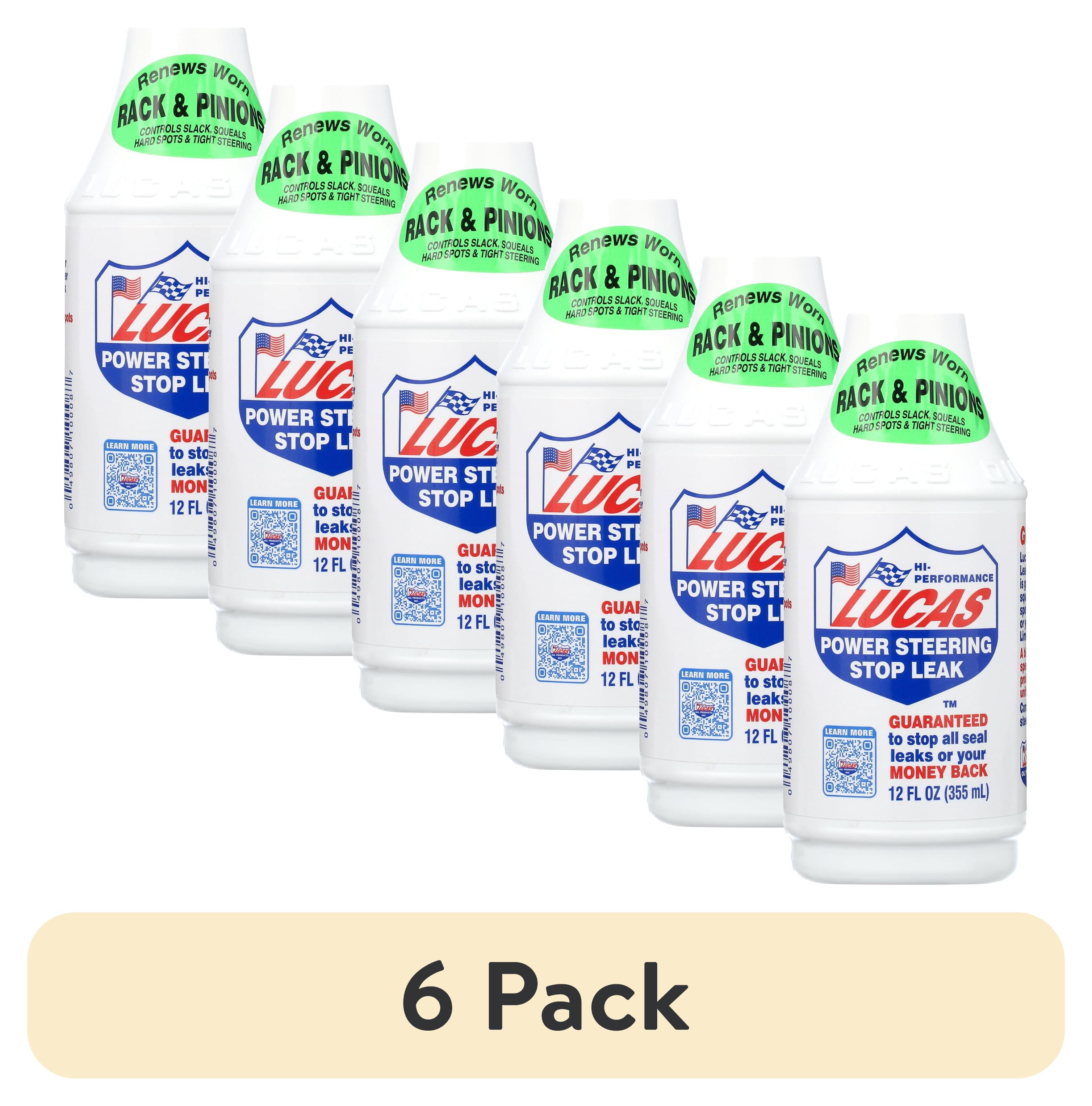(6 pack) Lucas Oil Power Steering Stop Leak 12 Ounce Automotive Additive