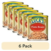 (6 pack) Luck's Pinto Beans Seasoned with Pork 29 oz Can