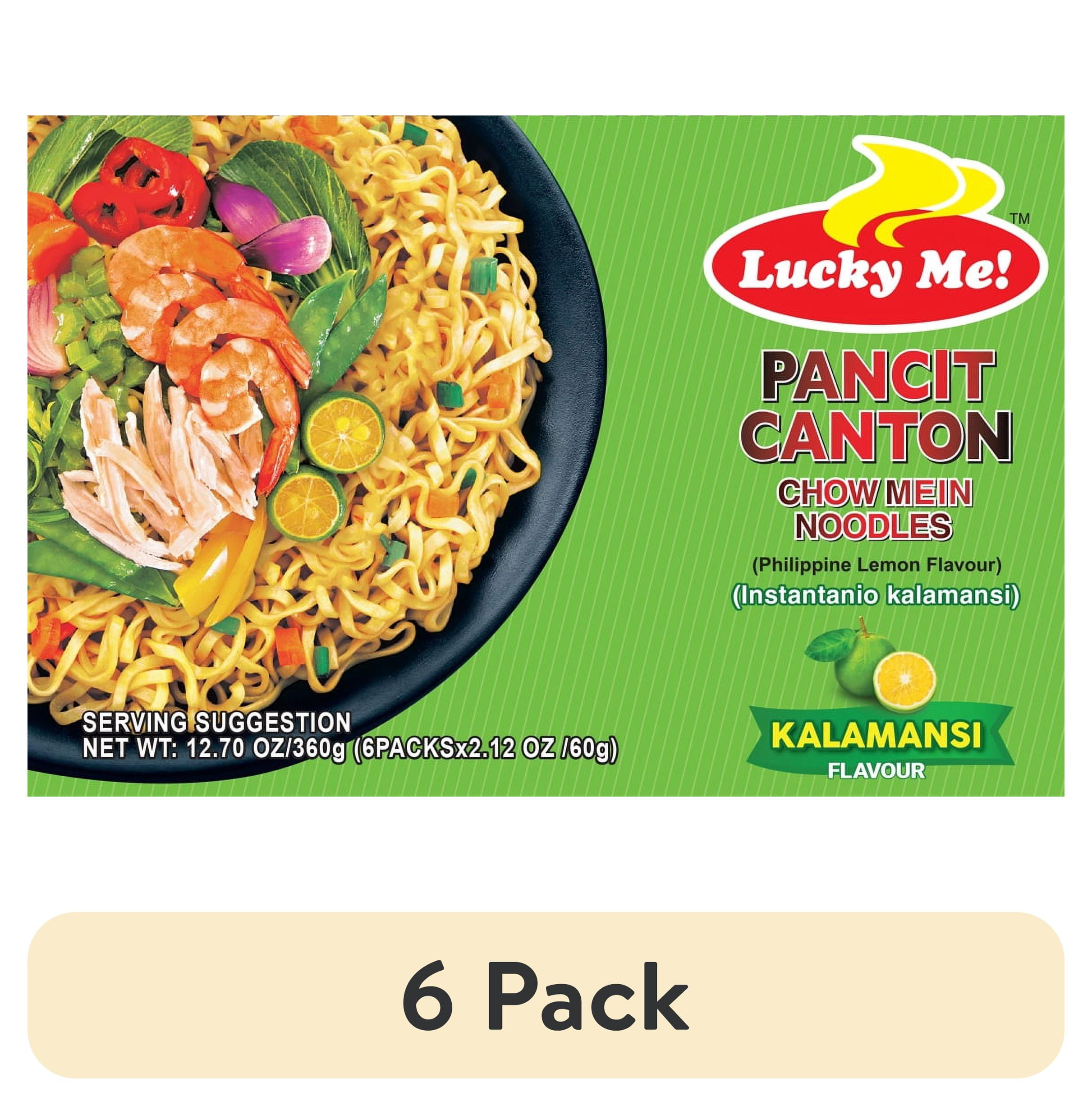 6 pack) Lucky Me Chow Mein Citrus Flavor Pancit Canton, 2.29