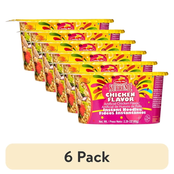 (6 pack) Lucky Me Pinoy Chicken Flavor Instant Noodles, 65 Gram