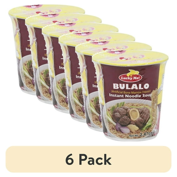 (6 pack) Lucky Me! Supreme Bulalo Instant Mami Noodles, 2.54 oz