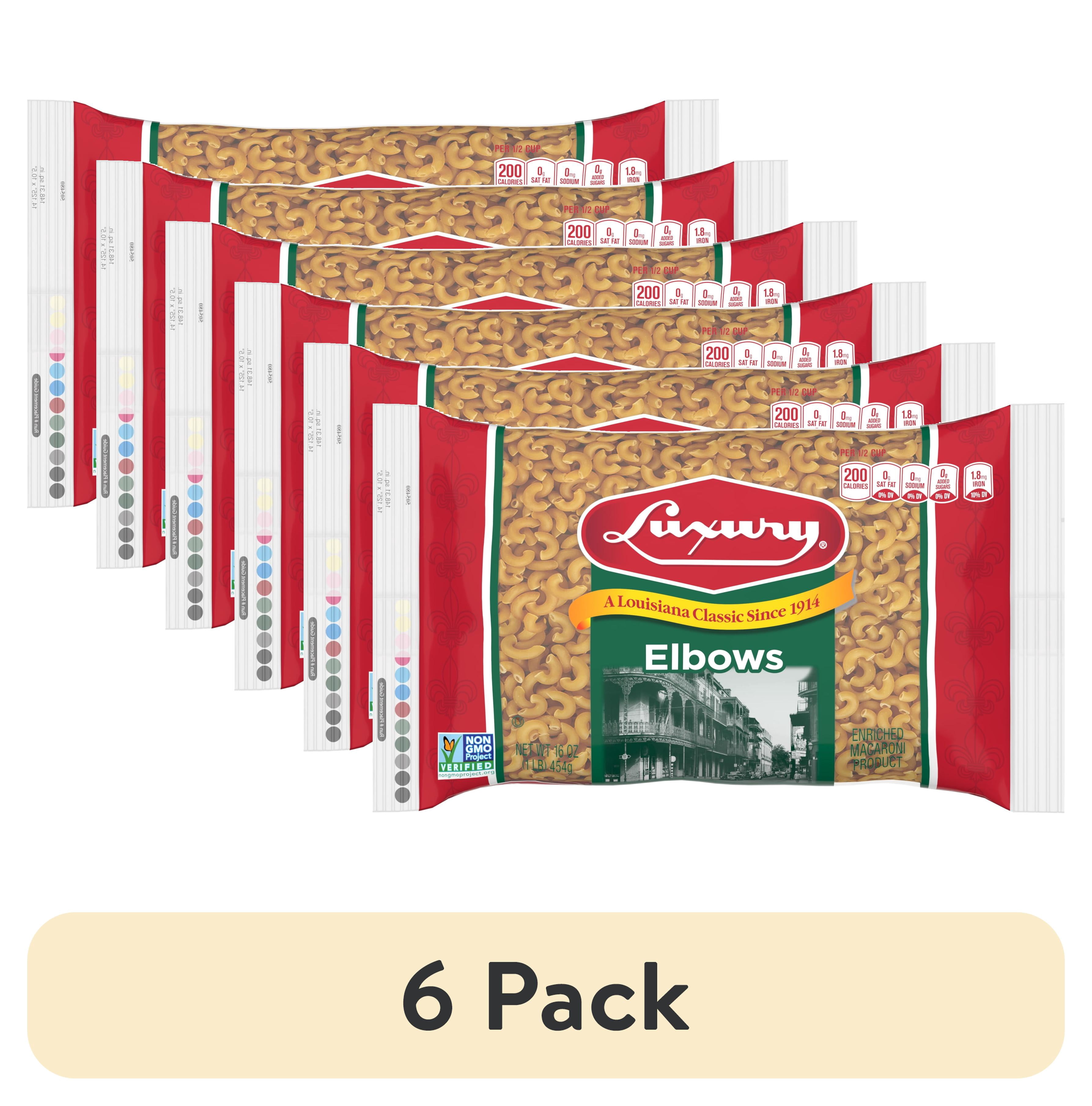 (6 pack) Luxury Elbow Macaroni Pasta, 24-Pack (16 oz Each) – Pasta for Mac & Cheese, Soups & Salads