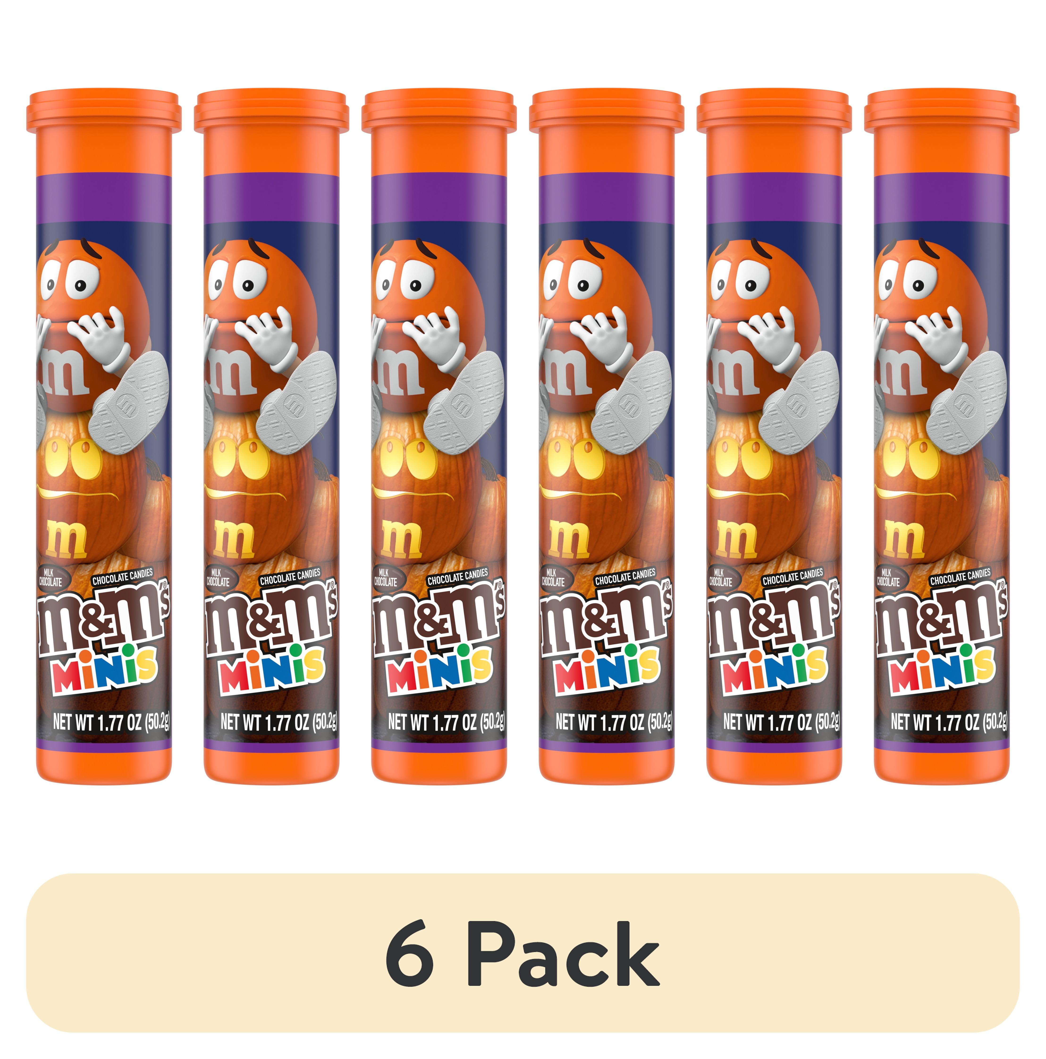 (6 pack) M&M'S MINIS Milk Chocolate Halloween Candy Tube, 1.77 oz